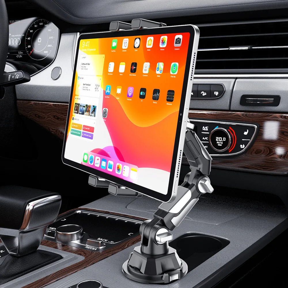 Adjustable Long Arm Car Tablet Holder for iPad, Kindle & Phones