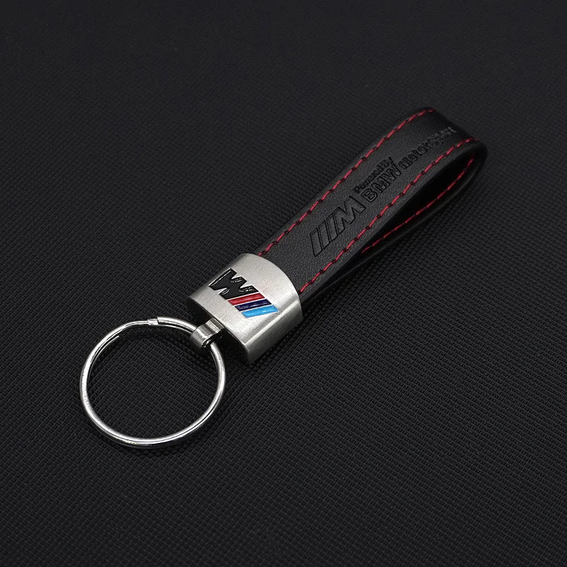 M Sport Styling Leather Car Emblem Keychain Key Ring Gift for Bmw M 2 3 4 5 7 Series Performance G30 G32 E61 E60 E31 X3 X5 X6 X4