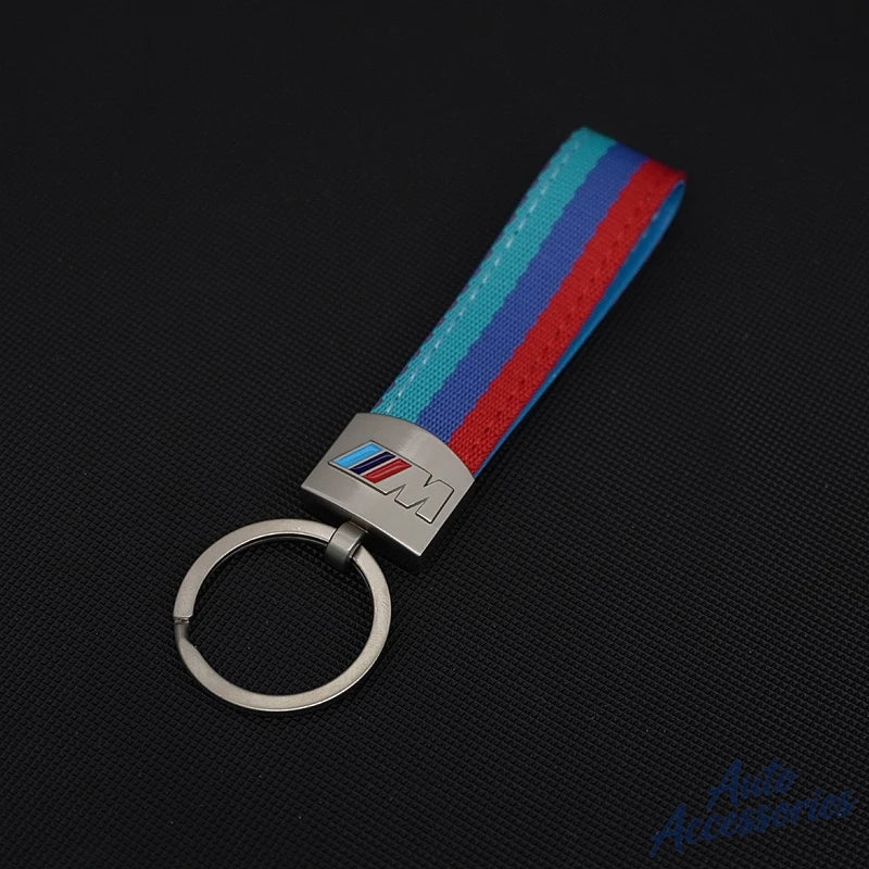 M Sport Styling Leather Car Emblem Keychain Key Ring Gift for Bmw M 2 3 4 5 7 Series Performance G30 G32 E61 E60 E31 X3 X5 X6 X4