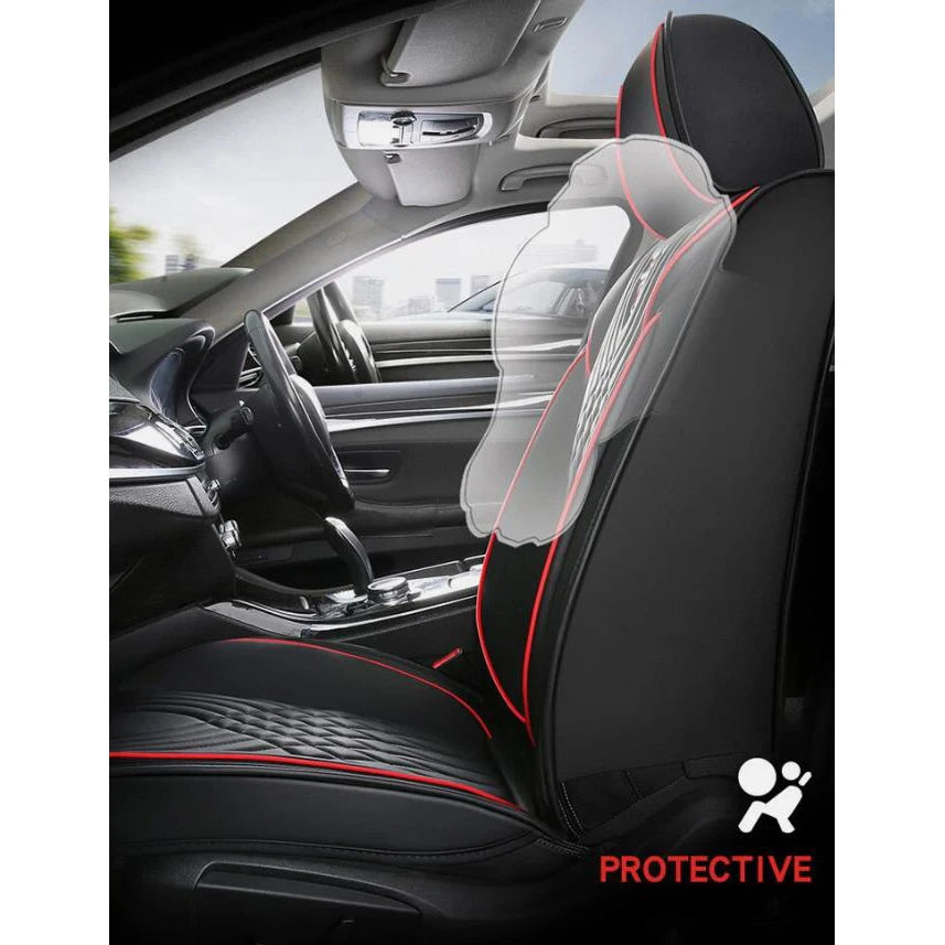 The Complete Set Of Car Interior Accessories For Car Seat Covers Is Suitable For Dodge Leather Car Seat Cover Protectors, 5-Seat Complete Front And Rear Cushions