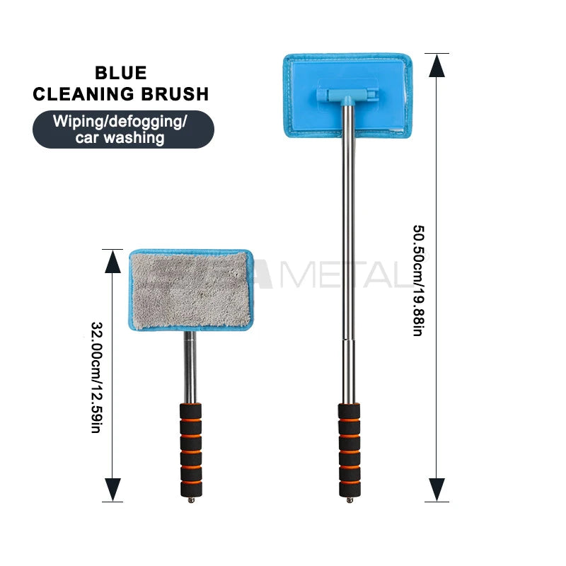 SEA-METAL Windshield Cleaning Brush Extendable Glass Defogger Dust Remover