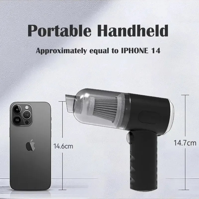 Wireless 1200mAh Portable Car Vacuum Cleaner for Wet & Dry Use