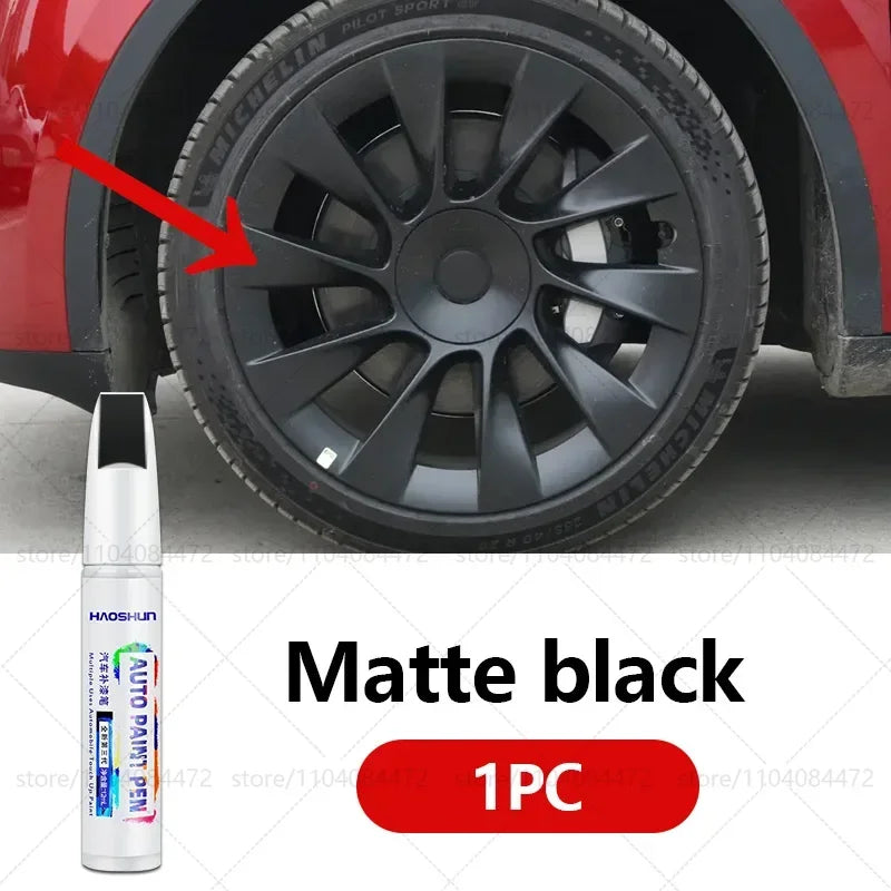Car Paint Scratch Repair Pen Touch Up Paint  Accessories Black Pearl White Silver Deepsea Blue Red For Tesla Model 3 Y X S