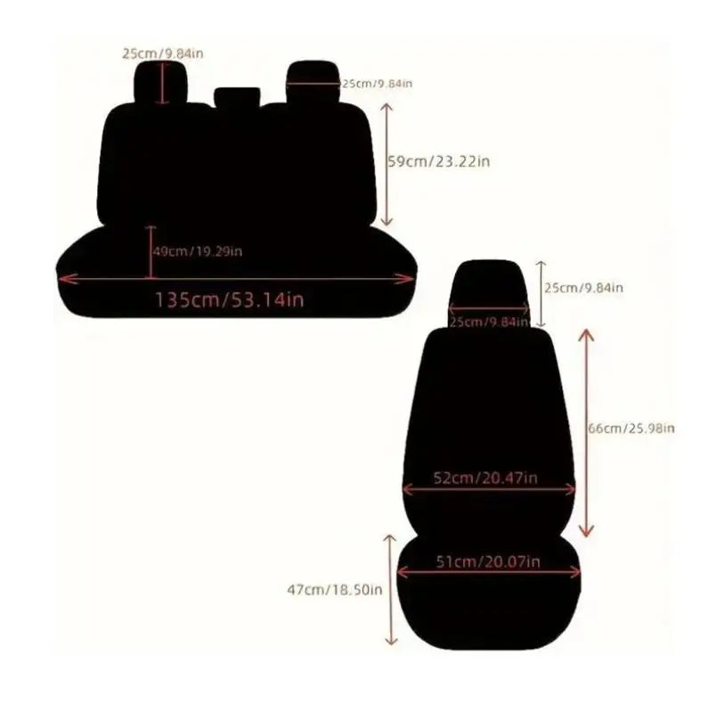 The Complete Set Of Car Interior Accessories For Car Seat Covers Is Suitable For Dodge Leather Car Seat Cover Protectors, 5-Seat Complete Front And Rear Cushions