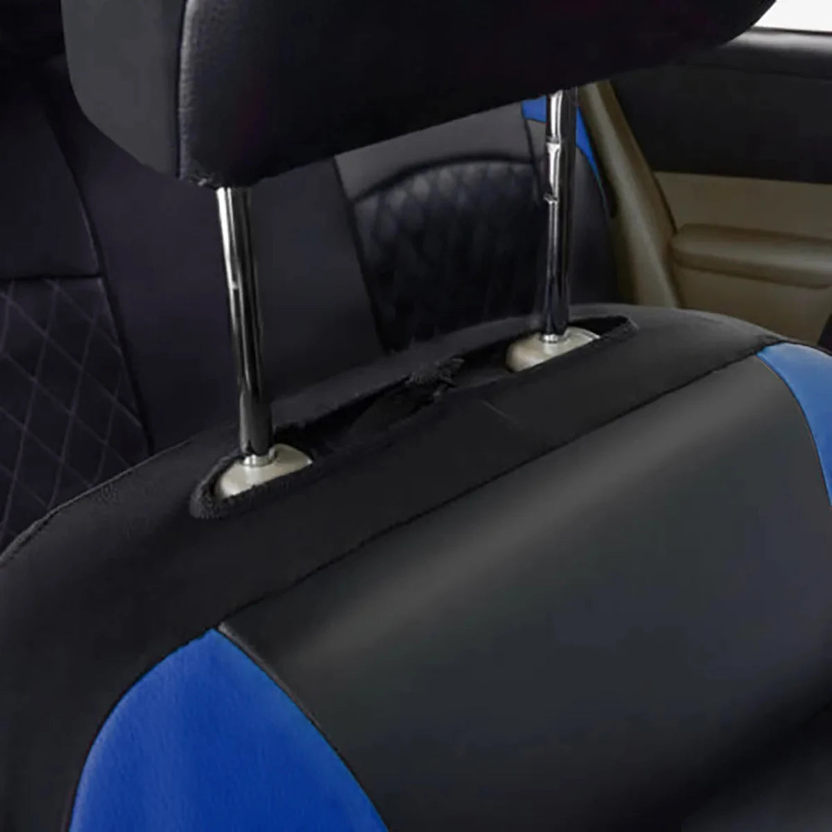 All-Season PU Leather Car Seat Cover Waterproof Universal Fit Sedan SUV Truck Full Protection