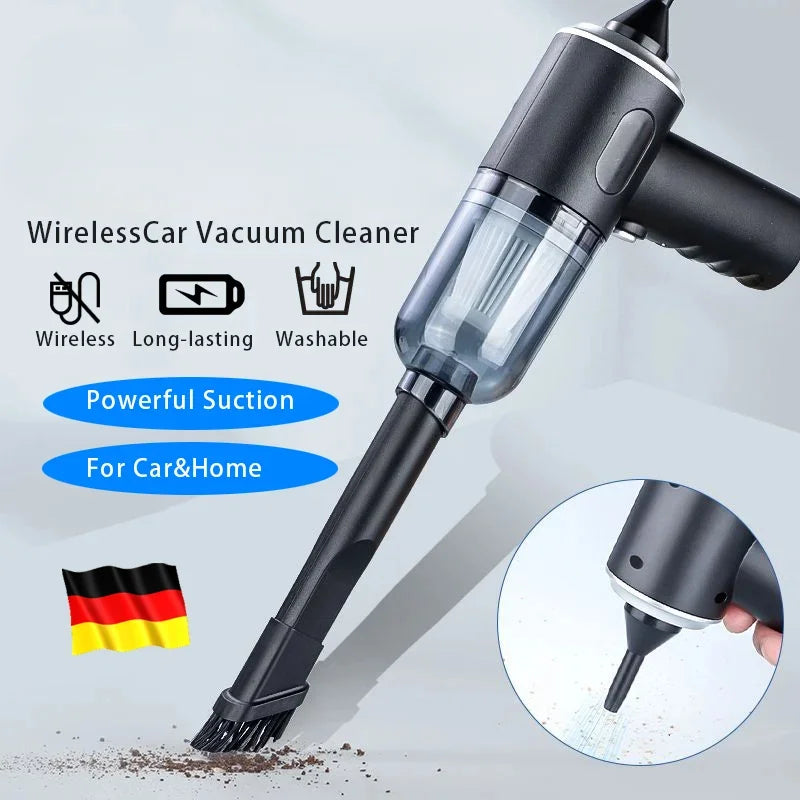 Wireless 1200mAh Portable Car Vacuum Cleaner for Wet & Dry Use