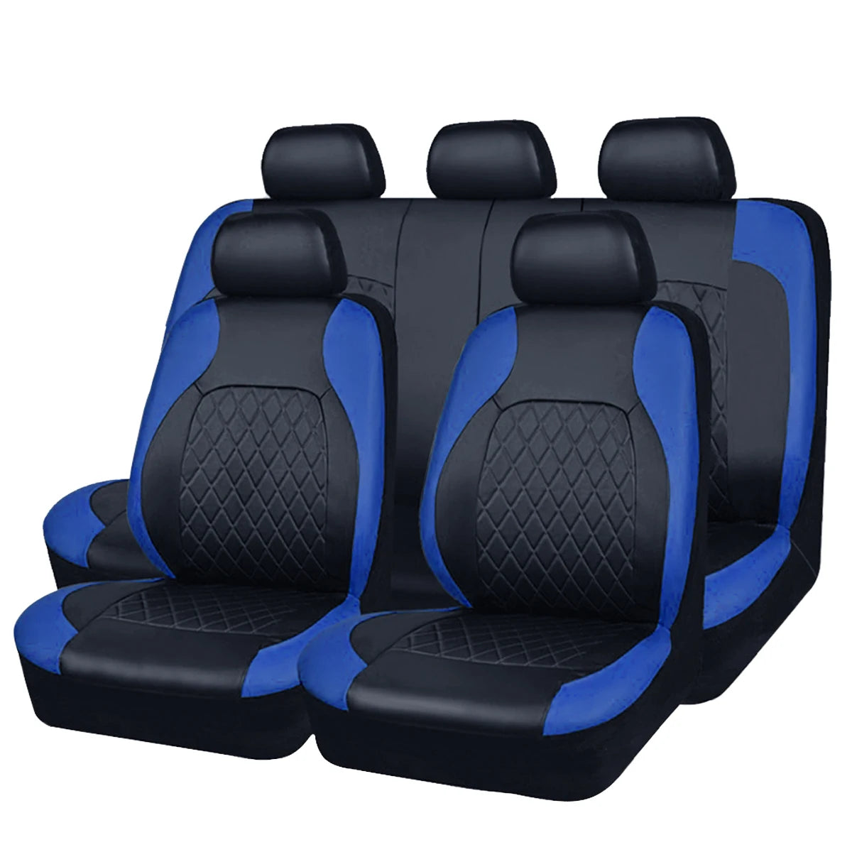 All-Season PU Leather Car Seat Cover Waterproof Universal Fit Sedan SUV Truck Full Protection