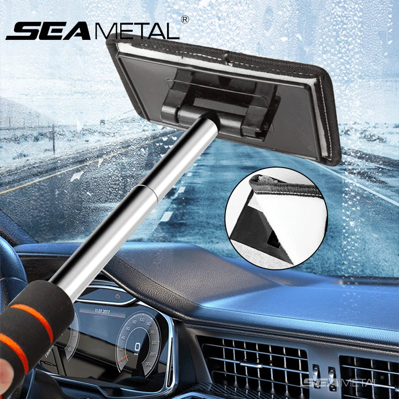 SEA-METAL Windshield Cleaning Brush Extendable Glass Defogger Dust Remover