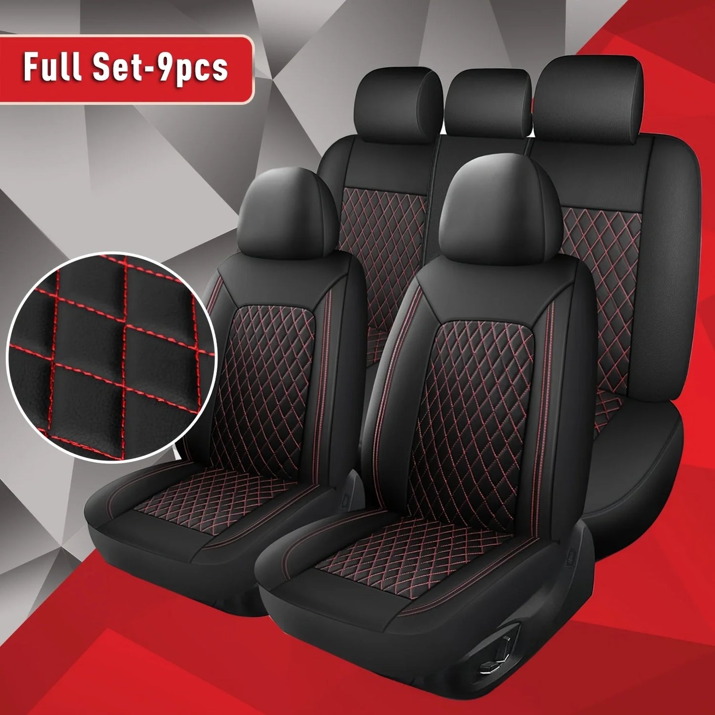 Universal Faux Leather All-Season Leather Car Seat Covers