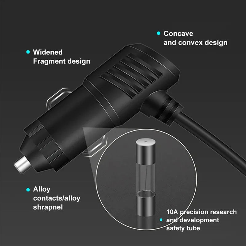 3-Port Car Charger Splitter with USB-C 120W Fast Charging Adapter