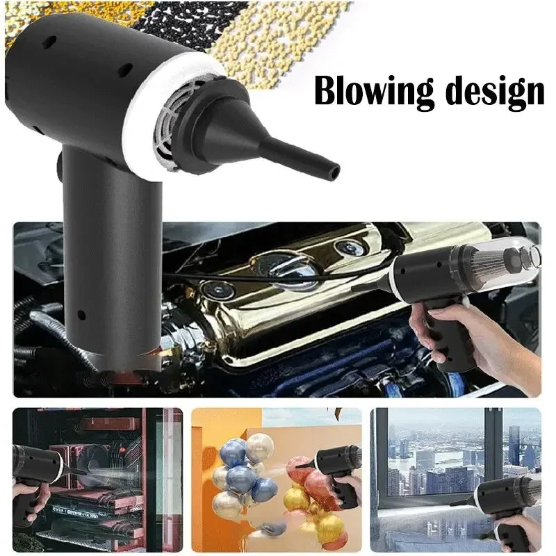Wireless 1200mAh Portable Car Vacuum Cleaner for Wet & Dry Use