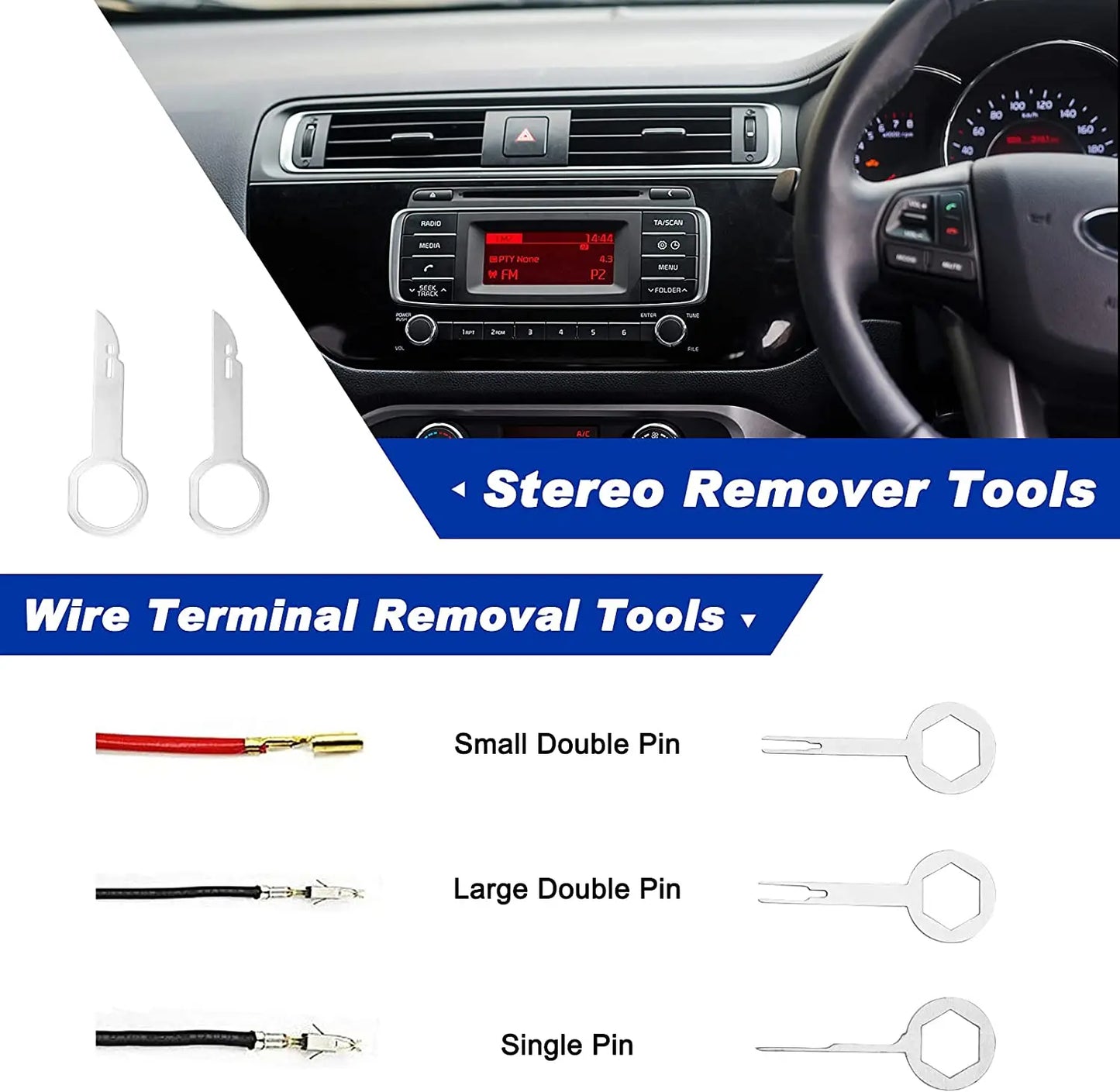 Car Interior Disassembly Tool Trim Removal Tools Kit Auto Removal Tool Kit Door Panel Radio Stereo Audio Dash Terminal Removal