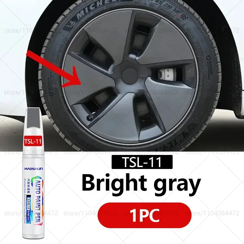 Car Paint Scratch Repair Pen Touch Up Paint  Accessories Black Pearl White Silver Deepsea Blue Red For Tesla Model 3 Y X S