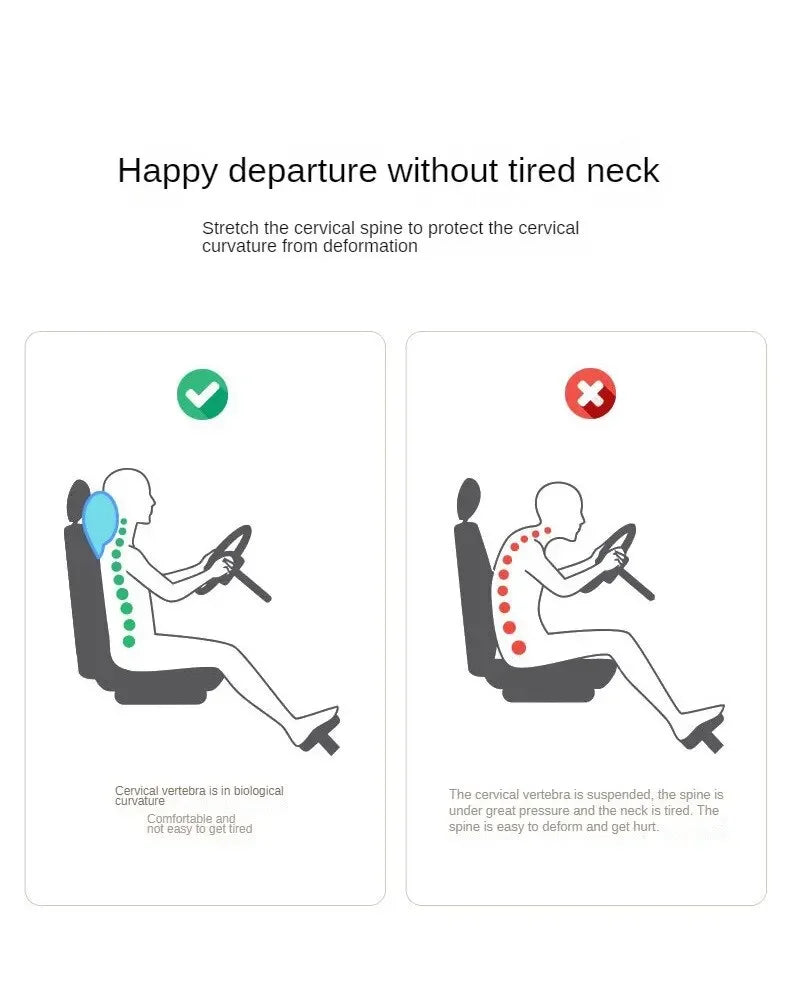 Neck Support Pillow Breathable Mesh Auto Seat Cushion Head and Neck Rest Comfort